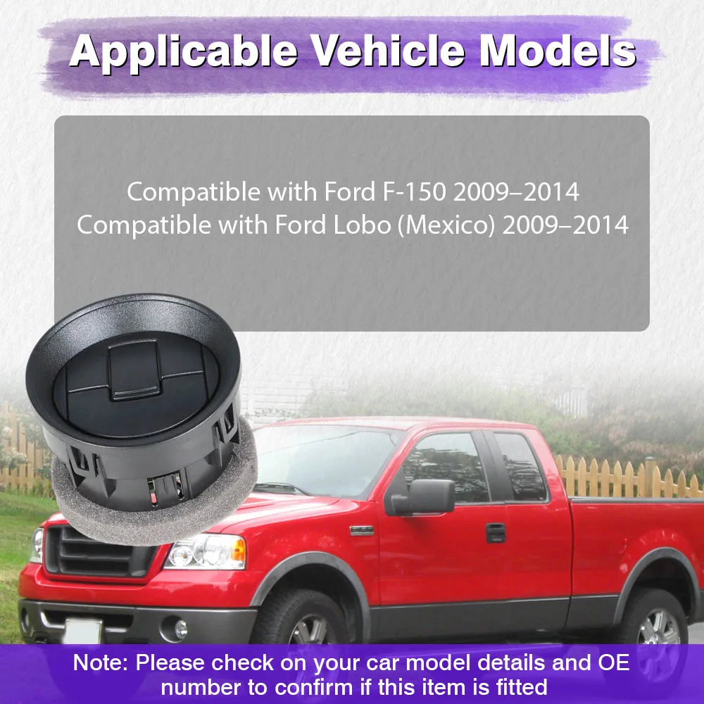 

Car Dashboard Air Duct Vent Heater Air Conditioning Outlet For Ford F-150 Lobo (Mexico) 2009–2014 9L3Z19893AA, AL3Z19893BA,