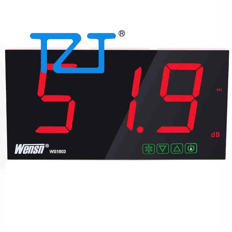 TZT WENSN WS1803 Upgraded Version Wall Mounted Noise Monitor Rechargeable Decibel Meter without Probe /+ 3M Probe/+5M Probe