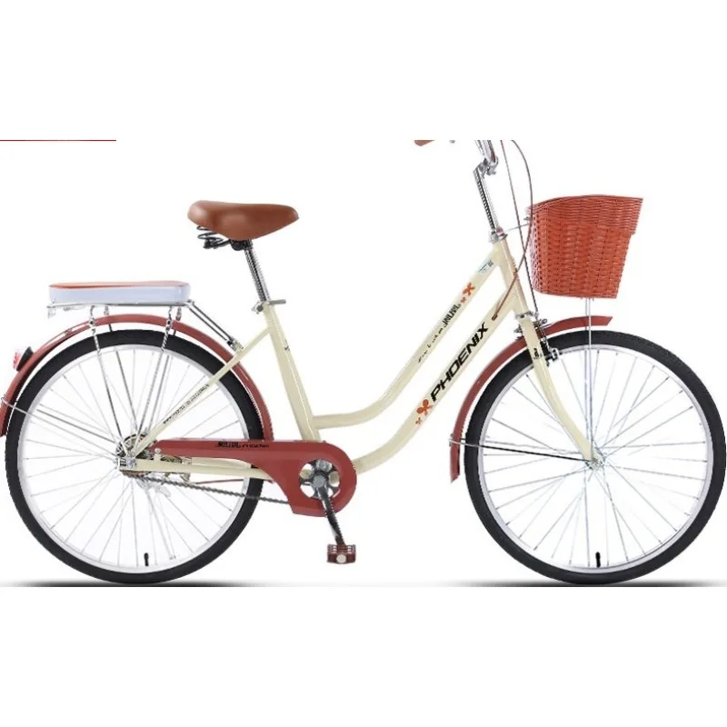 Bicycles for women, adult men, lightweight 24/26 inch retro student commuting bicycles