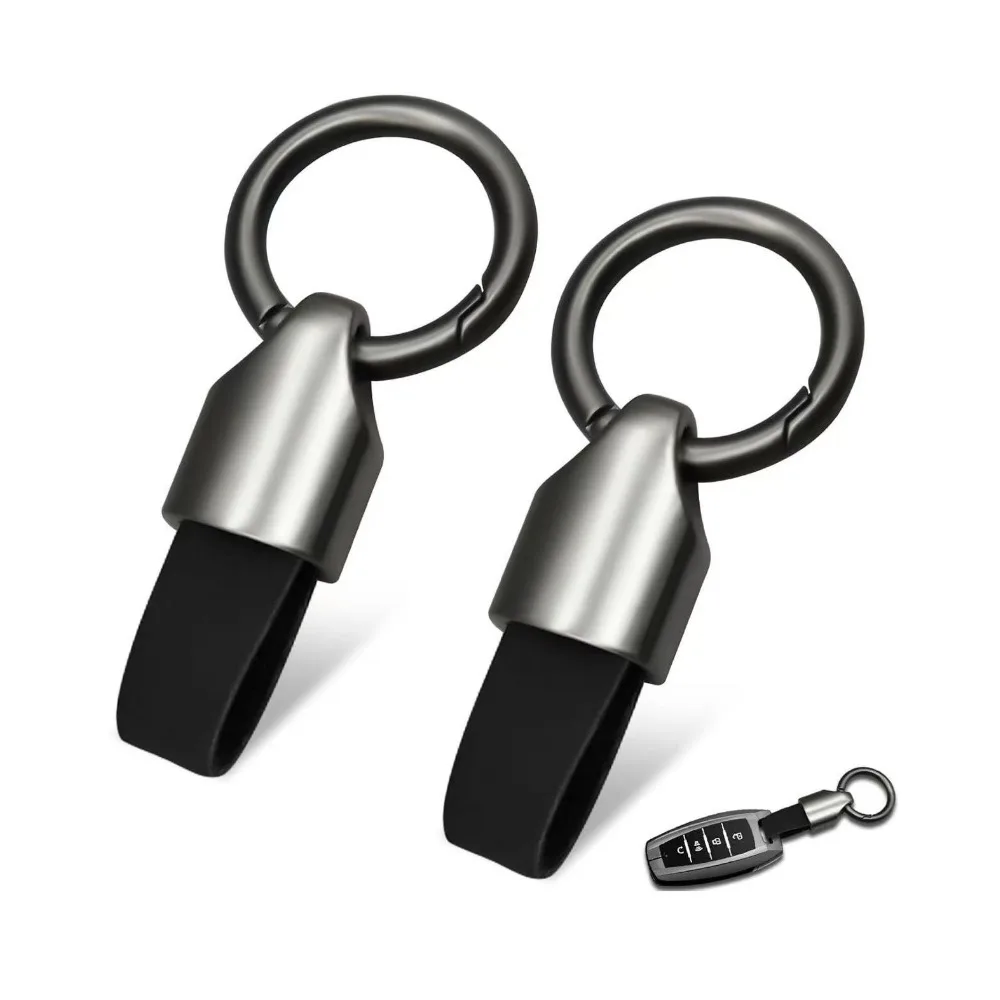 

Luxury Men Metal KeyChain Leather Key Chain Personalized Custom Logo Name Keyring Accessories Suitable Most Car Keys Keyholes