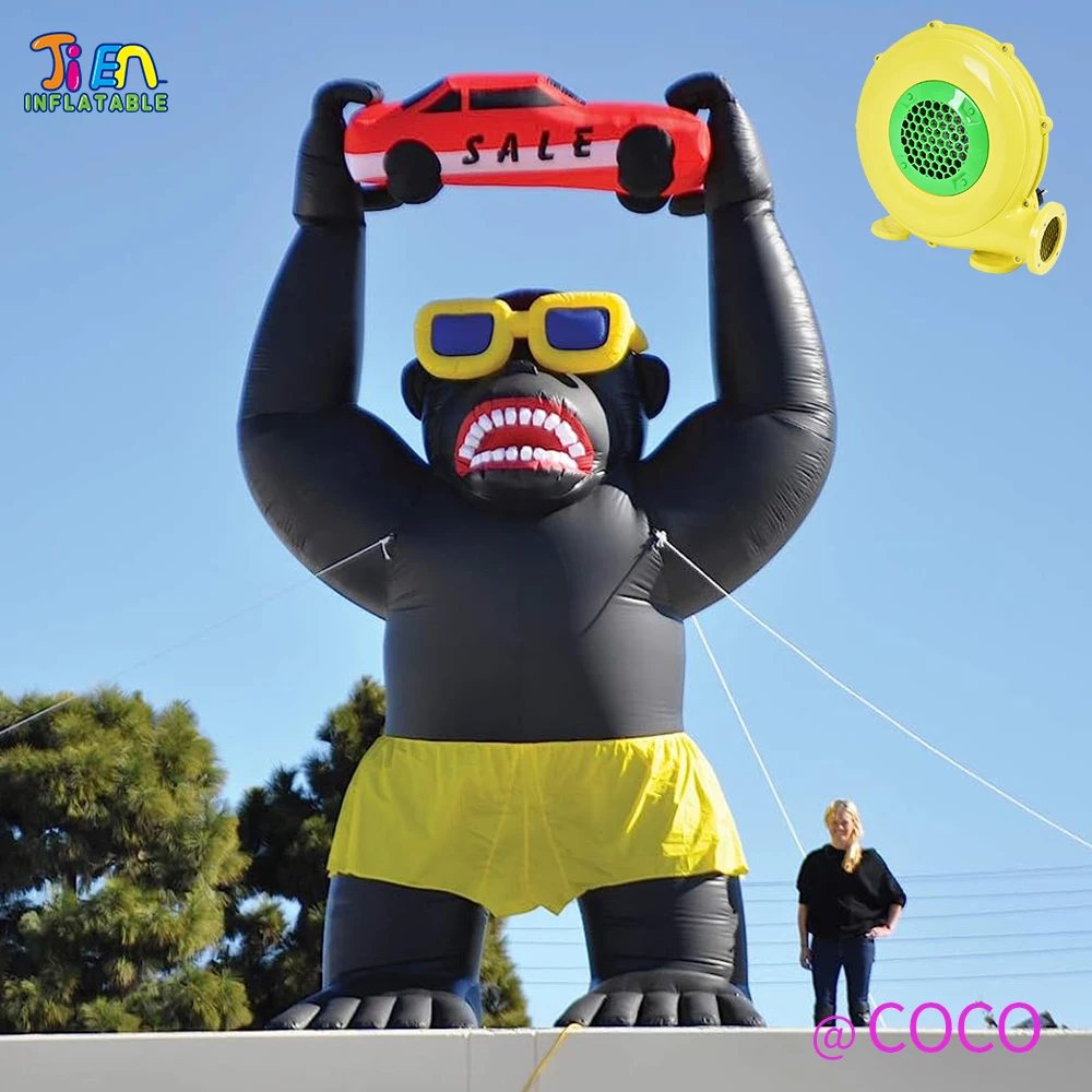 

free air ship to door,giant inflatable Gorilla replica animal for outdoor Advertising/Inflatable Gorilla cartoon Model with Car