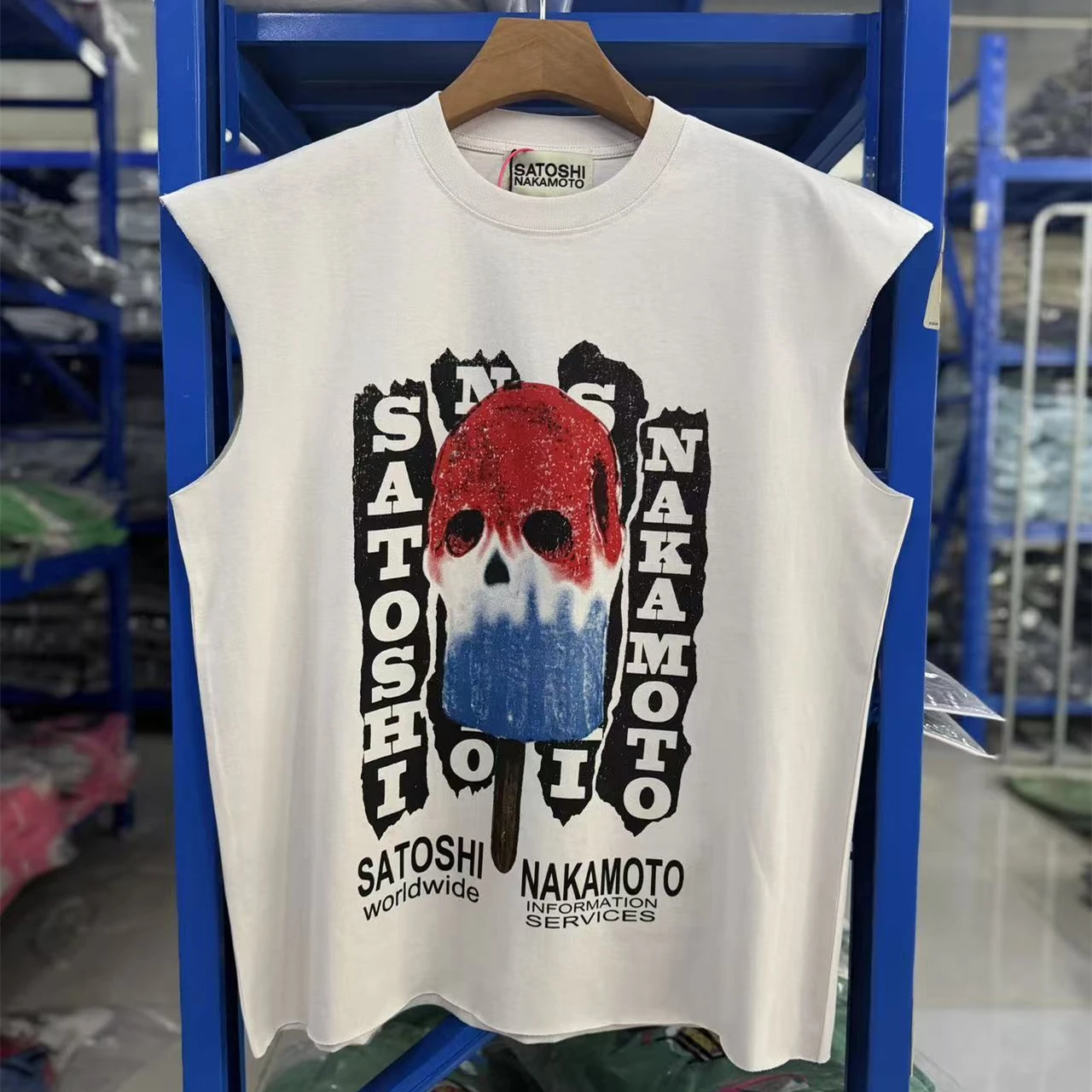 Satoshi Nakamoto Info Services Sleeveless T Shirt Men Women Tee Tops T-Shirt