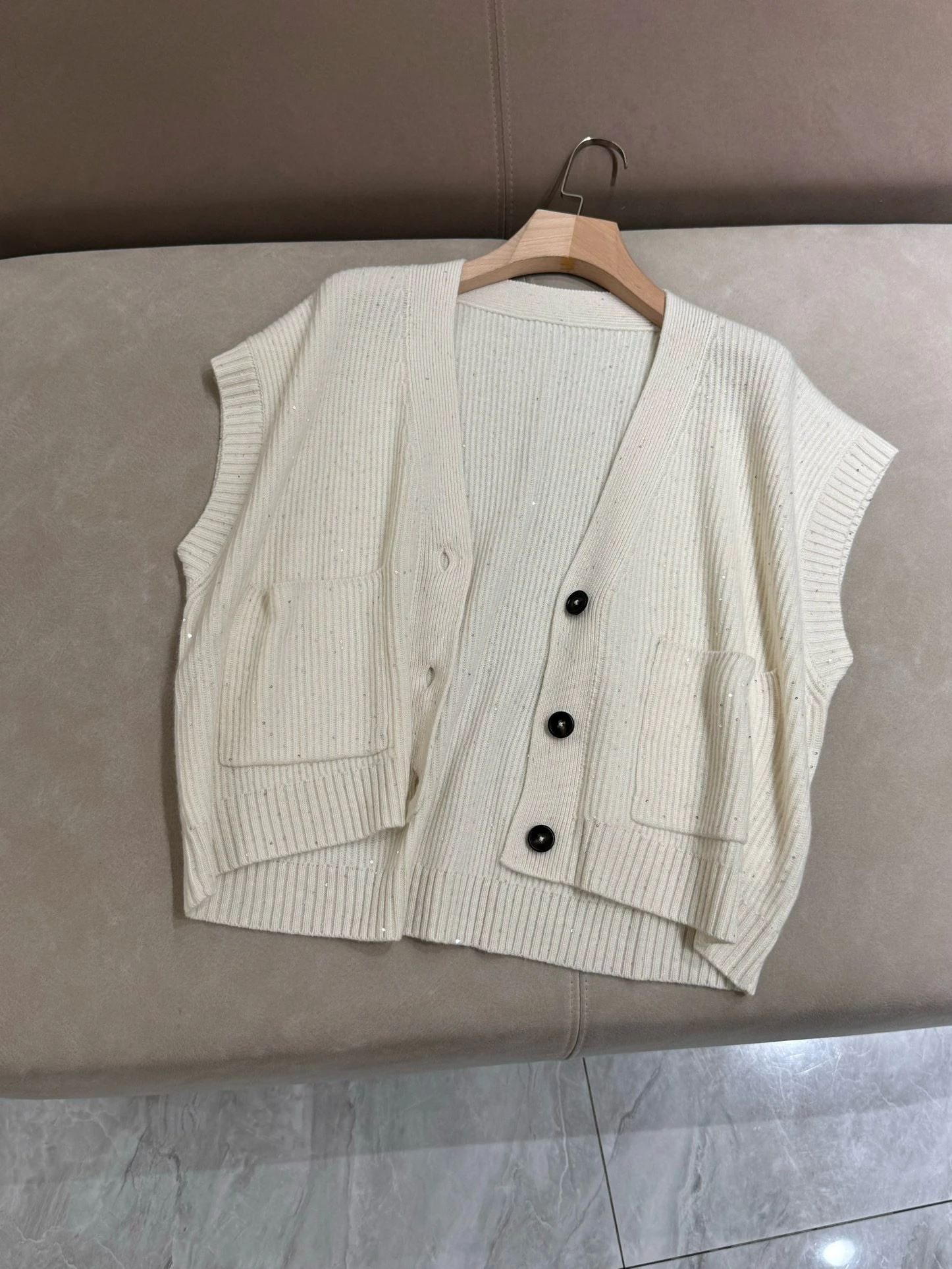 Laid-ba l Sle Cárdigan abierto para mujer Chaleco de punto V-ne Camere Ropa de abrigo holgada Top Faionable Versátil Básico