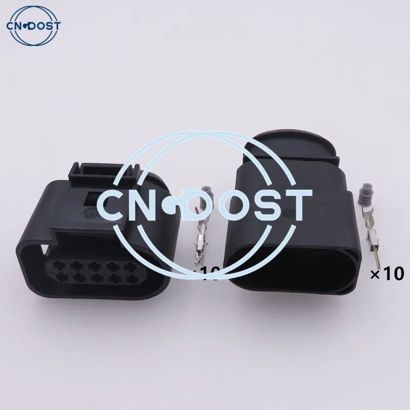 1 Set 10 Pin 1.5mm Car Headlight Plug Automotive Door Lock Connector AC Assembly For VW Audi 1J0973715 1J0973815 6X0973815