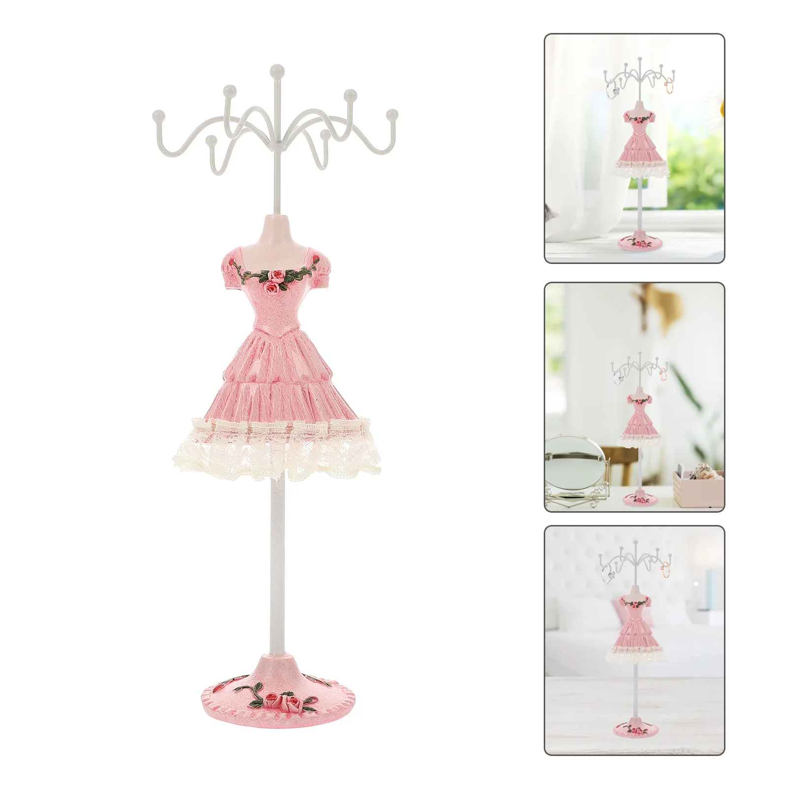 

Creative Desktop Jewelry Rack Ring Earring Necklace Storage Display Organizer Shelf for Home Shop Jewelry Display