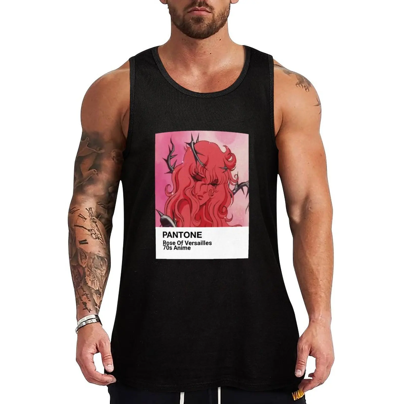 

Pantone Rose of Versailles Tank Top man vest anime clothes gym clothes for man fitness clothing for men