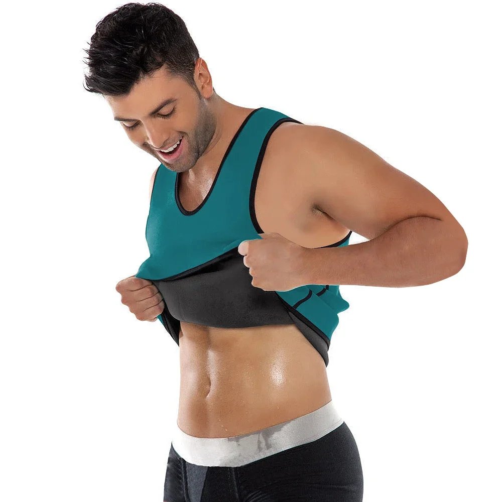 Men Shaperwear Waist Traine Sweat Vest Body Shaper Cincher Corset T-Shirts Neoprene Slimming Man Corsets