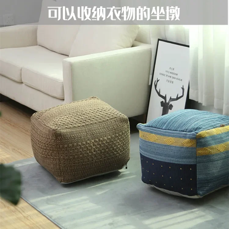 

XN93 wholesale Moroccan folk wind sitting on the pier home storage square pier futon cover floor sofa feet.