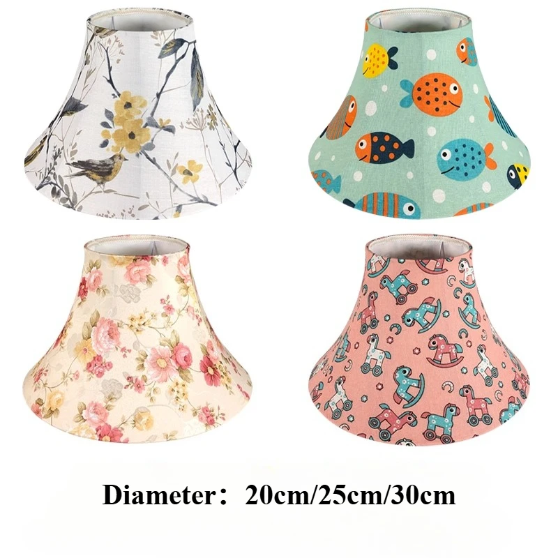 

Настольная лампа, абажур, круглая мультяшная льняная абажур для прикроватной тумбочки, настенный светильник, торшер, тканевый абажур, аксессуары