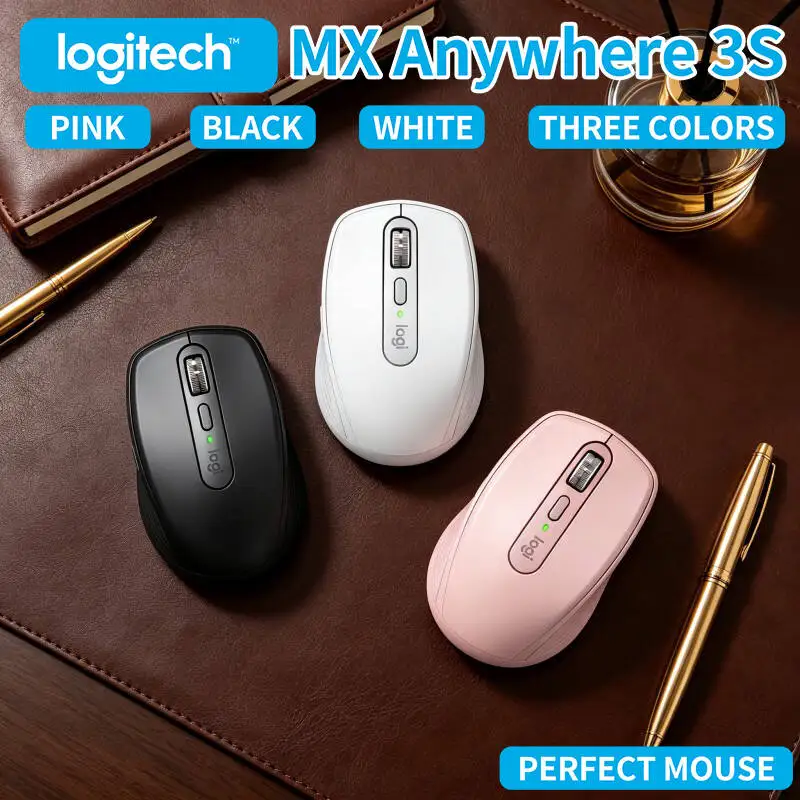 Top-Tier MX Anywhere 3S - 8000 DPI, Hyper-Scroll, USB-C Fast Charge, Perfect for Creative Team Collaboration & Office