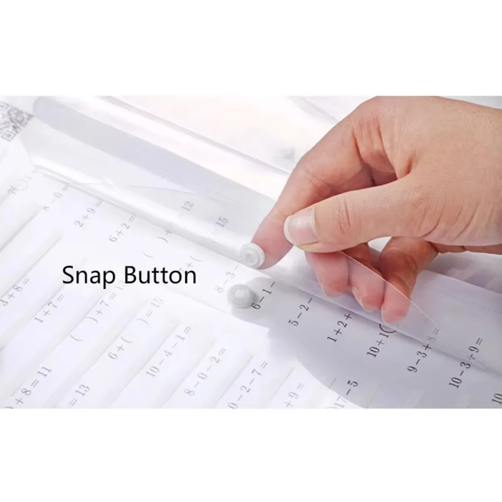 10Pcs A5 Transparent Plastic Folder Bags Water Resistant File Holders for Paper Office Supplies Document Sheet Protectors