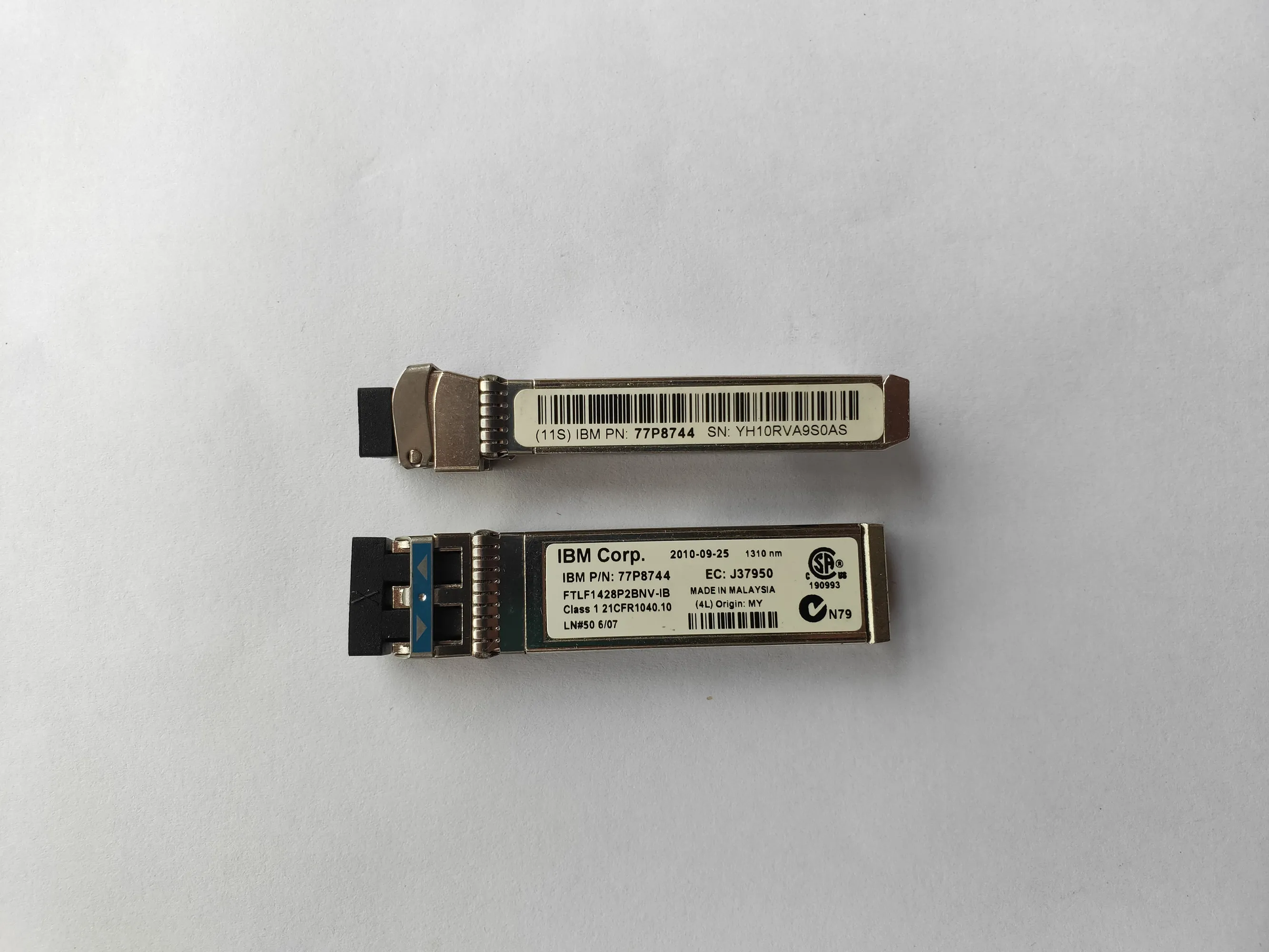 Transceptor de fibra IB-M, módulo óptico de 8GB, FTLF1428P2BNV-IB, J37950, 77P8744, modo único, 1310nm, SFP, 8G, 10KM/IBM, SFP, 8G