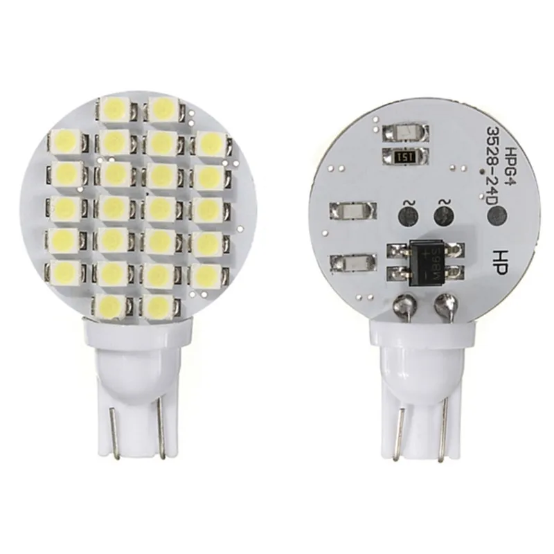 

20 шт. T10 194 168 W5W 1210 3528 24 светодиода 24SMD 12 В постоянного тока теплый белый холодный белый автоматические лампы замена света прожектор двухконтактная светодиодная лампа
