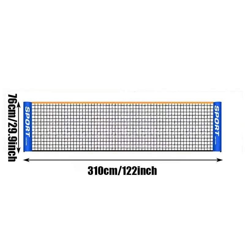 1 قطعة شبكة تنس وكرة الريشة المحمولة بعرض 3.1 متر مثالية للحدائق والملاعب والشواطئ والساحات الخلفية للاستخدام الداخلي/الخارجي غير متضمنة #2