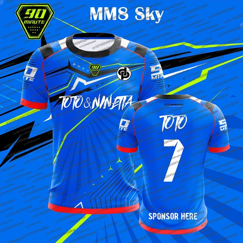 تي شيرت رجالي عصري شعبي جديد لعام 2025 تي شيرت مايوه 90 دقيقة توتو و نينيتا بري مريح غير رسمي يسمح بمرور الهواء للجنسين