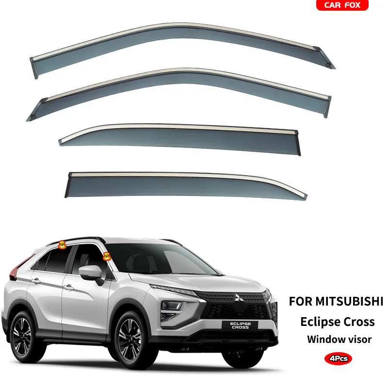 

4Pcs Window Visor For Mitsubishi Eclipse Cross 2018 2019 2020 2021 2022 2023 2024 Awning Shelter Shade Car Window Deflector