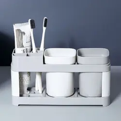 Washing Cup Toothbrush Holder Set Creative Family Couple Mouthwash Cup Home Dental Holder Bathroom