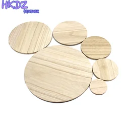 Solid Wood Board 5cm 8cm 10cm 12cm 15cm 20cm Crafting Wood Circle Thick Wooden Board Round Wood DIY Manual Model Material