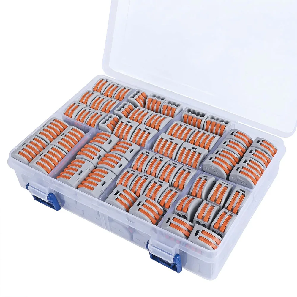 

160 шт., комплект гаек для рычажных проводов с комбинированными разъемами 28-12 AWG, 2/3/5 проводами, компактными разъемами для быстрого отключения