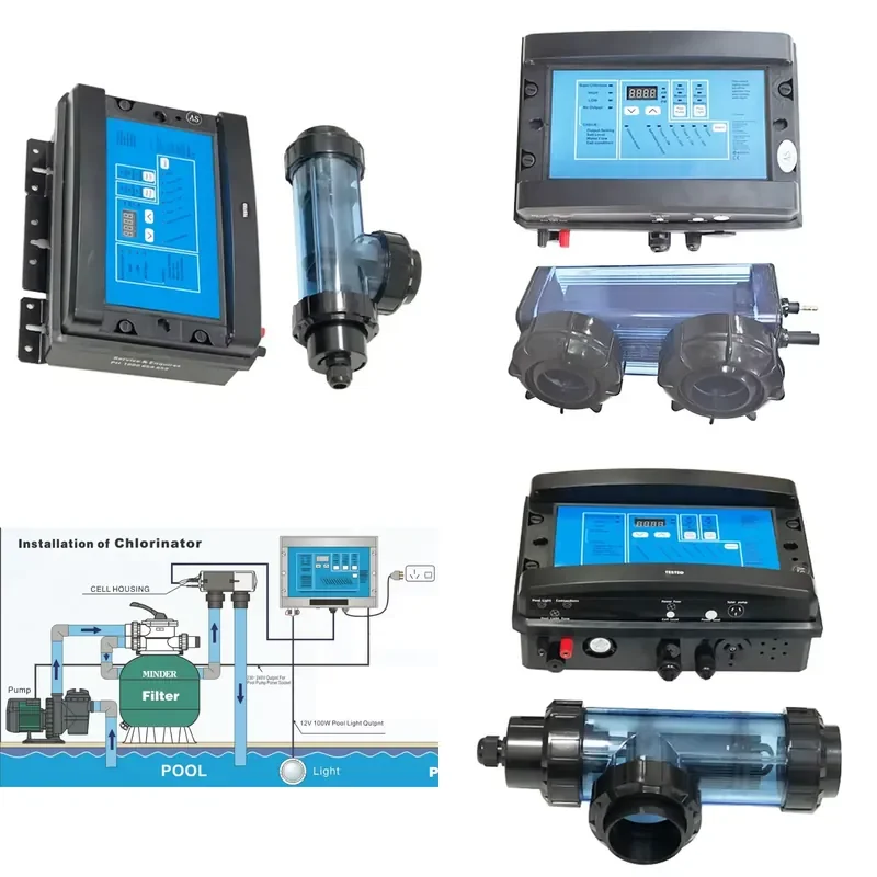 Chlorine Generator Cell Salt Water Electrolysis Pool Salt Water Chlorinator 20 Gallon 110m3