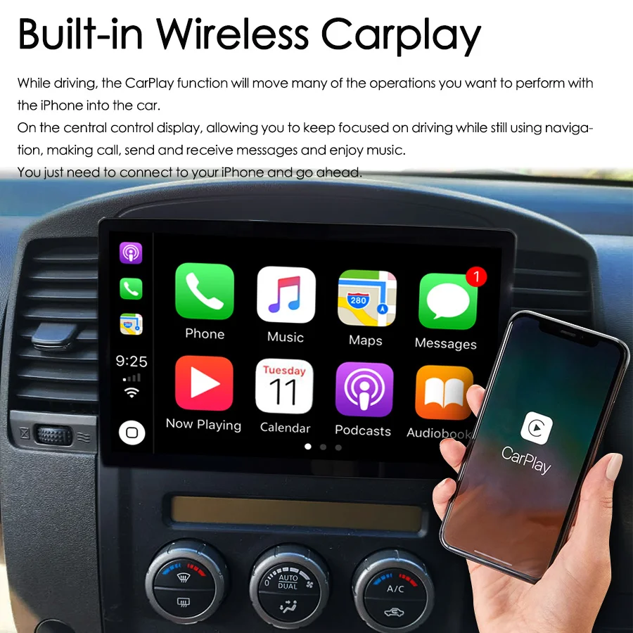 128GB Radio 2Din Car Multimedia Video Player For Nissan Navara STX 2010-14 Android 13 CarPlay Navigation GPS Touch Screen Stereo