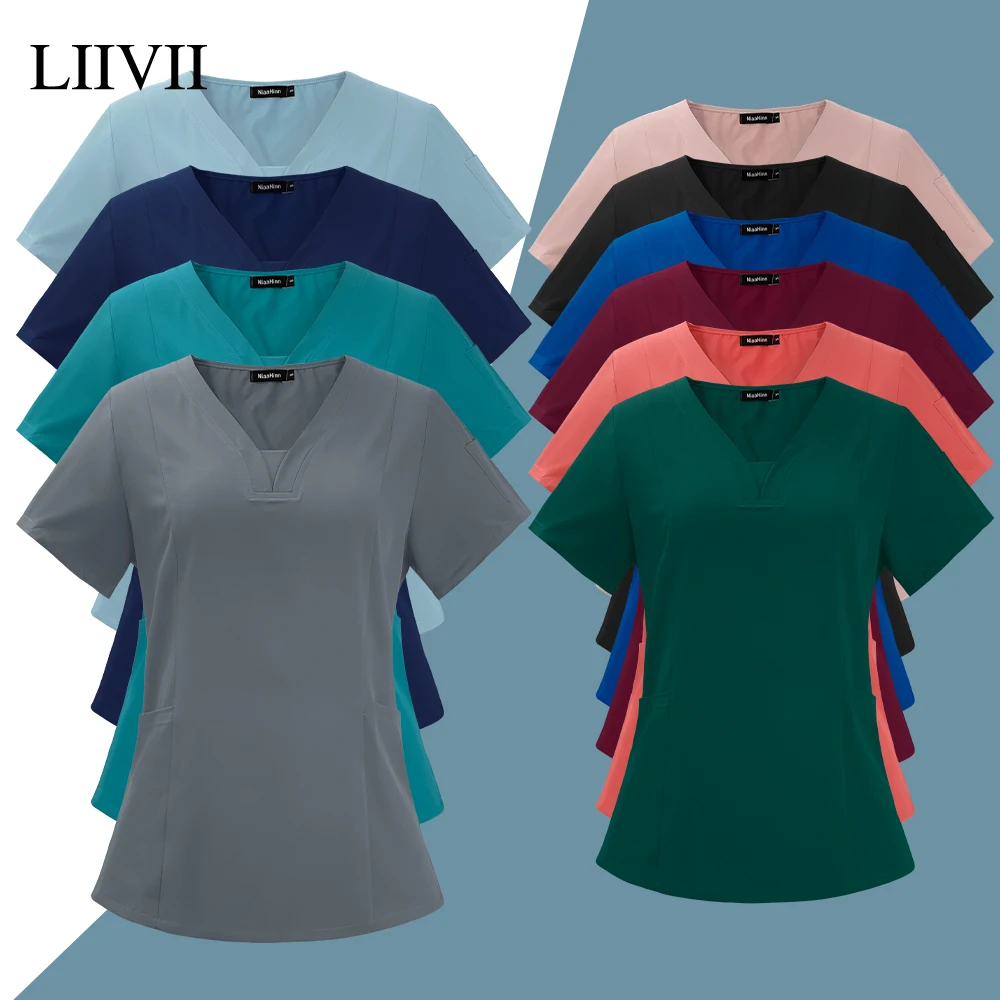 

Pet Clinic Workwear Hospital Medical Scrubs Tops Nursing Uniforms Jogging Shirt Dentistry Clinic Doctor Blouse Surgical Pullover