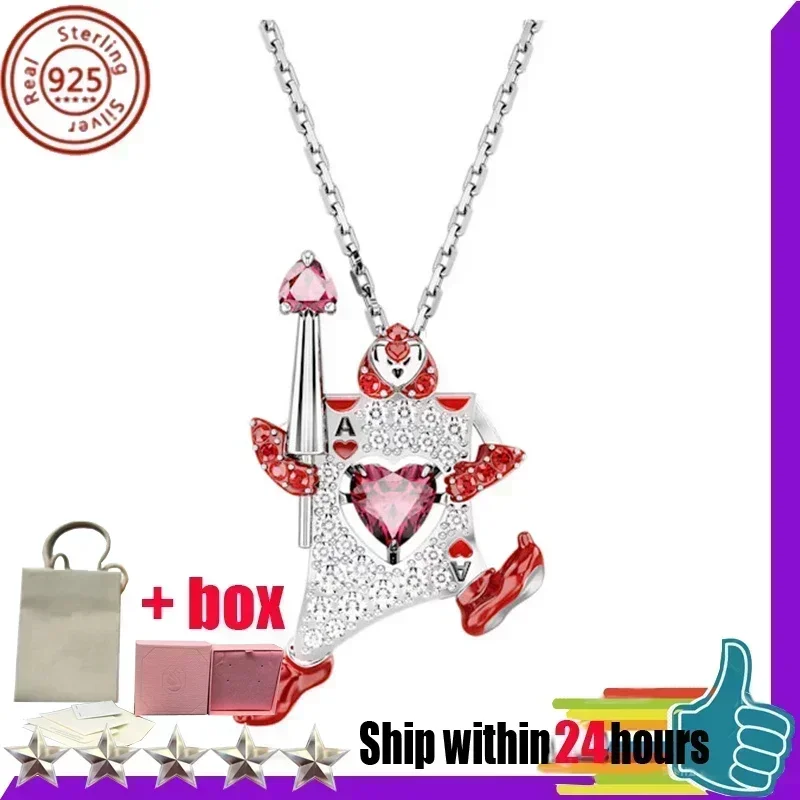 S925 Sterling Silver High Quality Original Logo Women's Jewelry Necklace, Quality Made Date and Holiday Must-Have