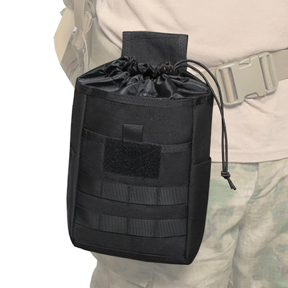 Tactical Foldable Magazine Dump Pouch Molle Mag Drop Pouch Ammo Recycling Bag Airsoft Functional Sundry Bag