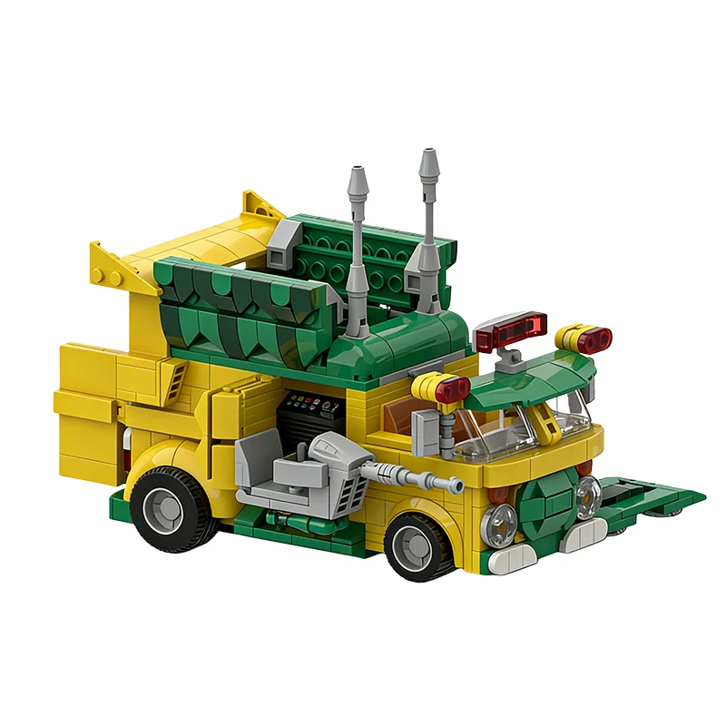 572 pièces – Fourgon de transport MOC personnalisable – Blocs de construction modulaires – Briques technologiques simples et créatives – Jouet de festival DIY – Cadeau