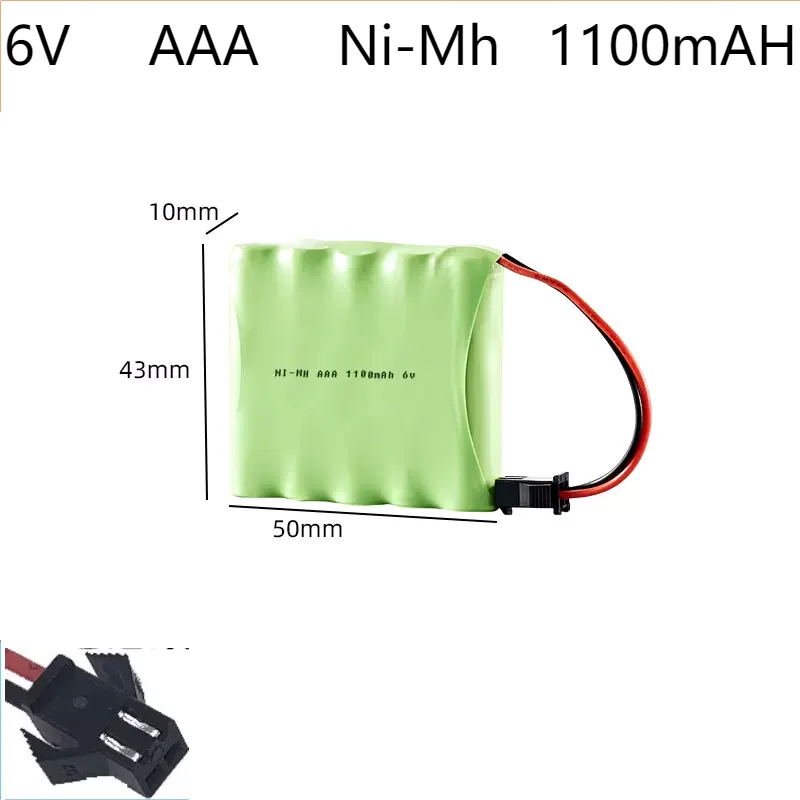 Akumulator 6V AAA ni-mh 1100mAh do zestawu zabawki zdalnie sterowanym samochodowym detektora medycznego