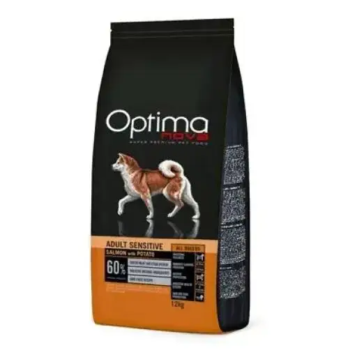 Optimanova Pienso Sensitive para Perros Adultos de Salmón y Patata - 12 KG