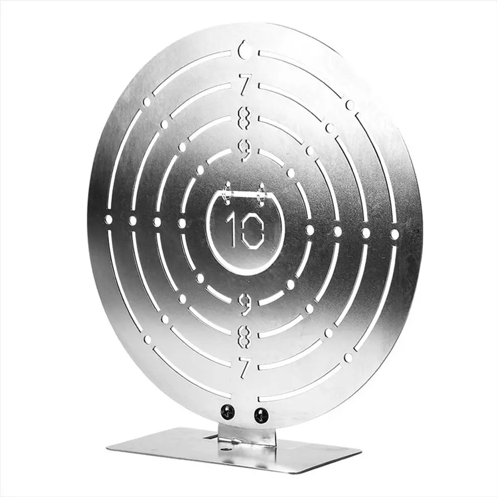 9Inch Round Stainless Steel Target Strong Stable Reinforced Base Practice Target Paintball IPSC Shooting Target Training Target