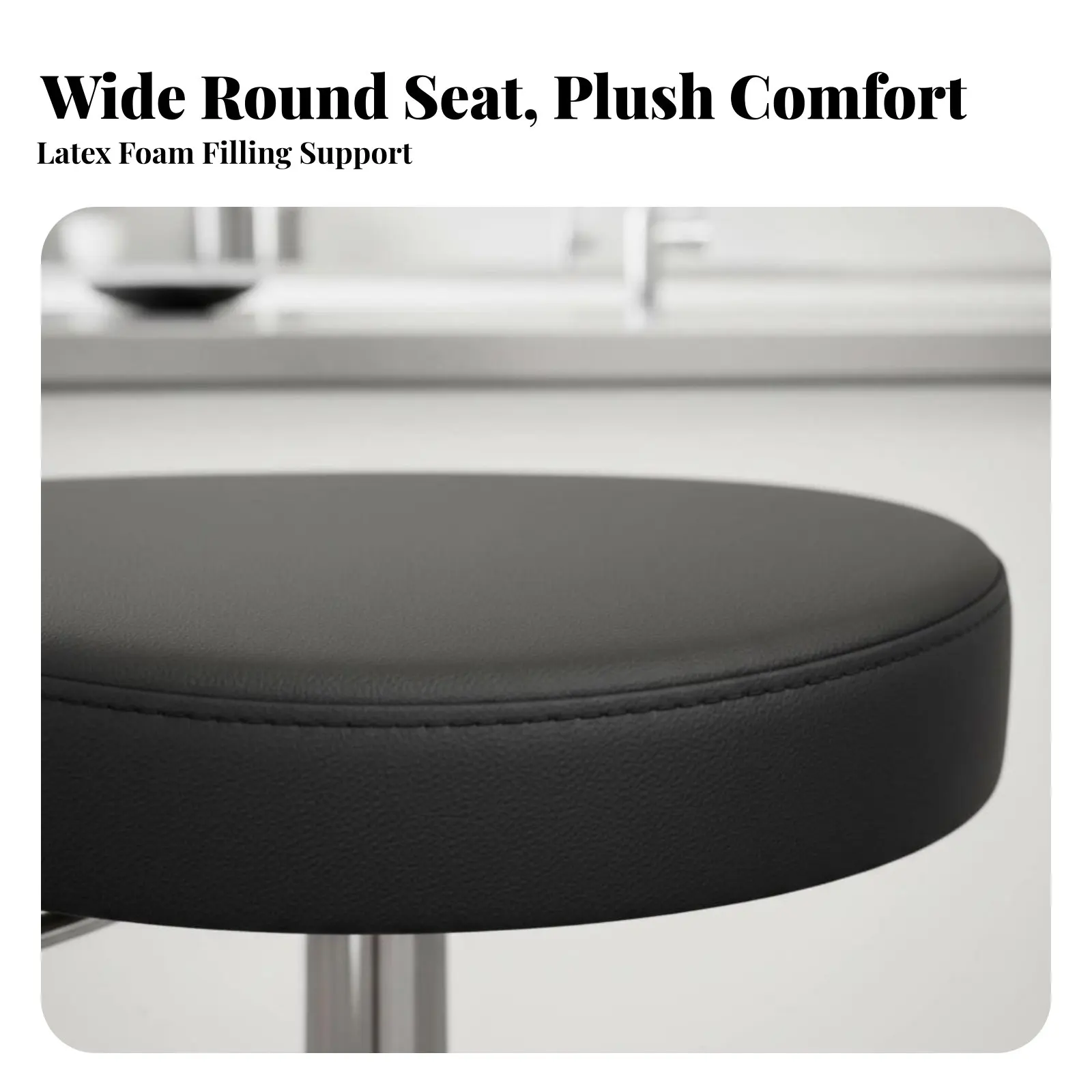 

Регулируемый круглый стул без спинки с широким устойчивым основанием, современный дизайн, износостойкий, для владельцев баров и кафе