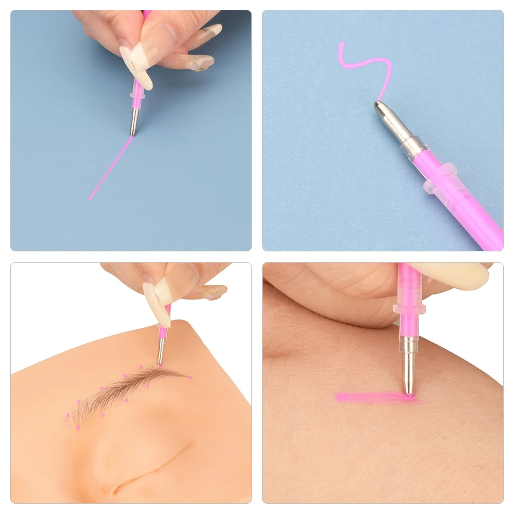 3 قطعة قلم رسم موضع الحاجب بطانة خط سلسة للوشم Microblading تستخدم قلم أداة وضع علامات على الجلد