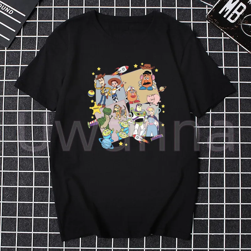 Toy Story T Shirt Women Graphic Tops You've Got A Friend in Me Tshirt Short Sleeve Harajuku Cartoon T-Shirt Streetwear Clothes