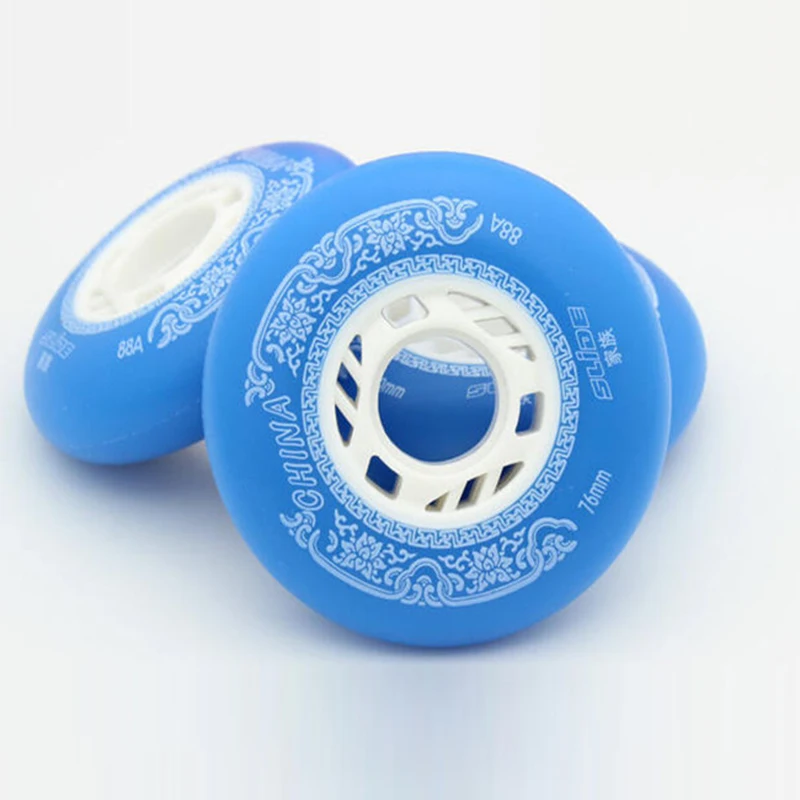 4 Pieces 88A Roller Skate Wheels Skating Wheel Professional Slalom Sliding Inline Skate Shoes Wheel Slide Patine Tires 72 76 80