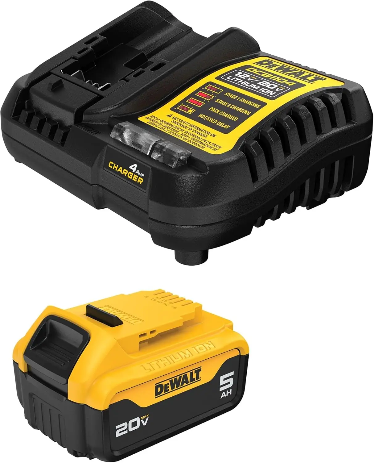 DEWALT 20V MAX 5 Ah Lithium-Ion Battery and Charger Starter Kit (DCB205C)