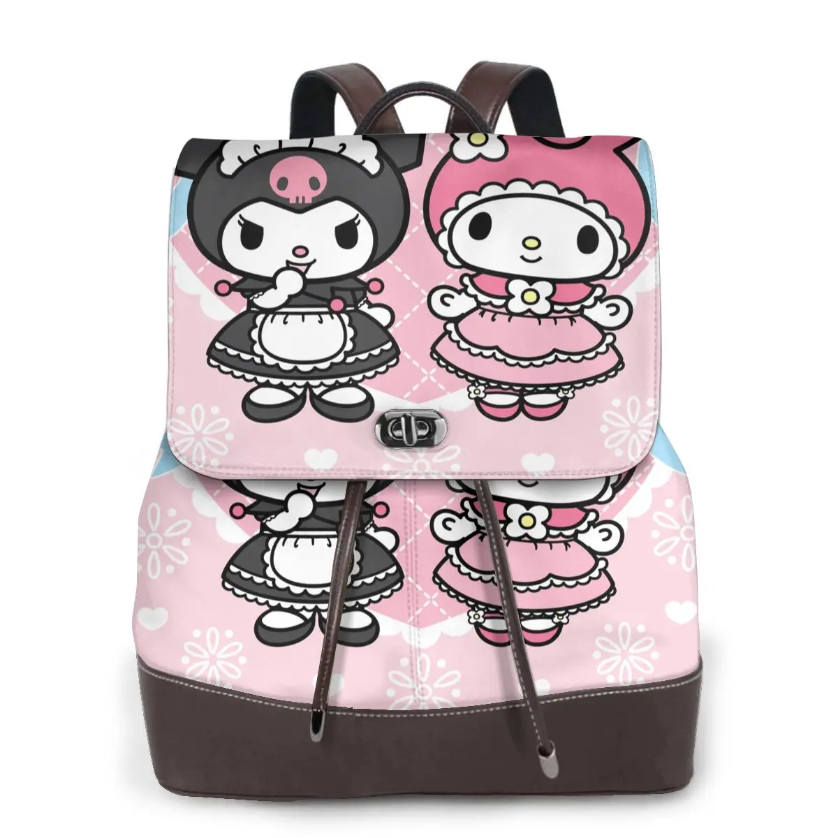 Sanrio Kuromi New Hot Women’s Backpack Designer High Quality Leather Simple Fashion Backpack Large Capacity Backpack