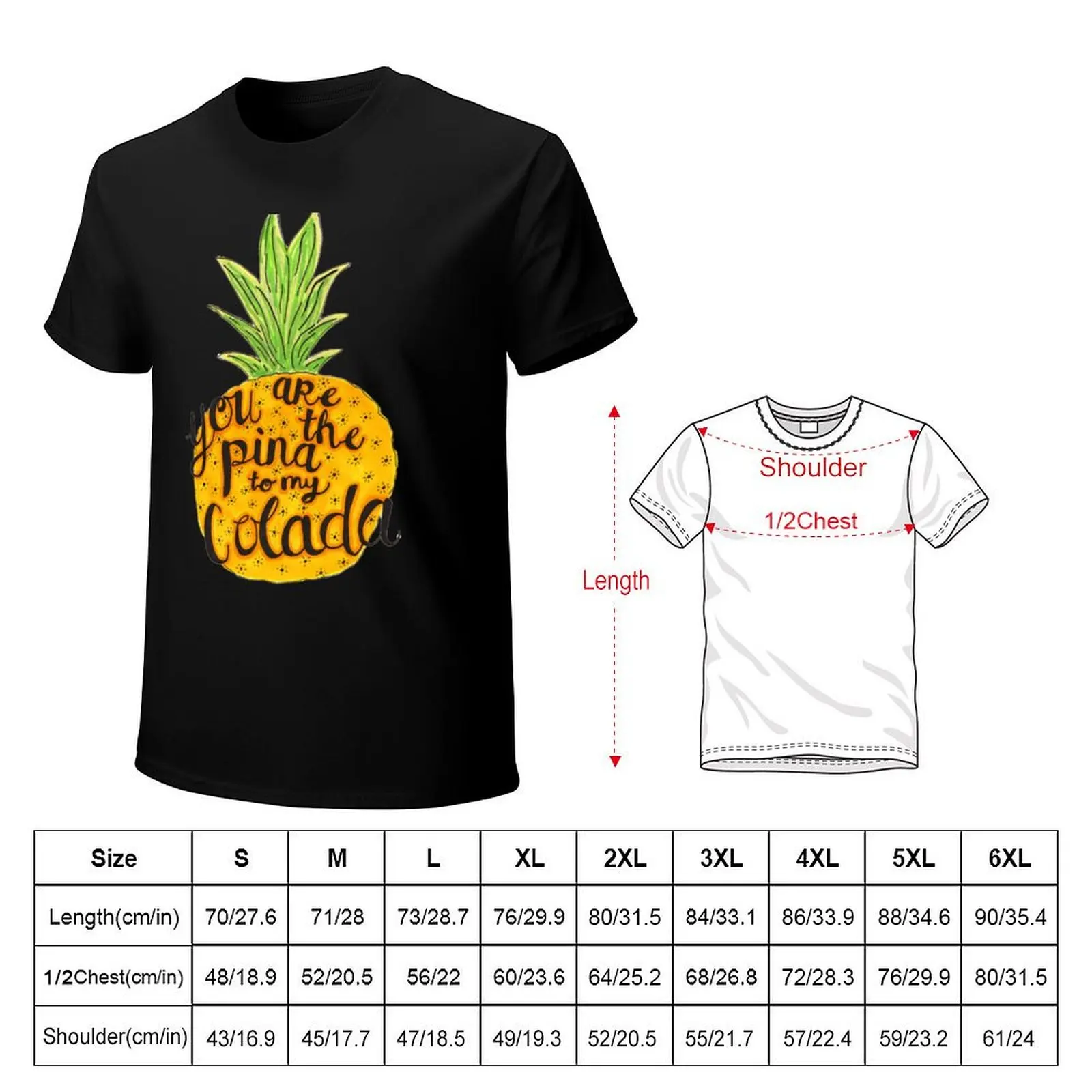 Pina to your Colada T-Shirt boys animal print street wear oversized anime clothes slim fit t shirts for men