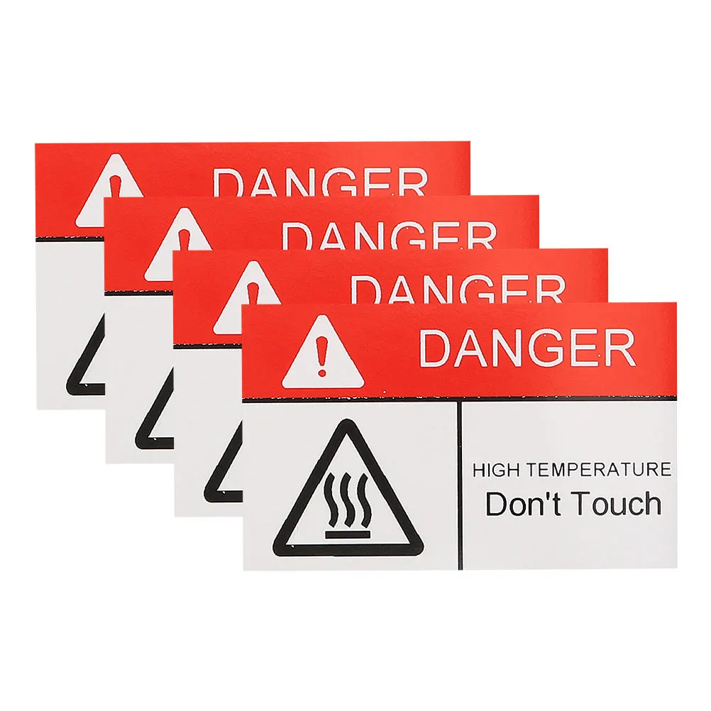 

4Pcs High Temperature Warning Labels Hot Surface Caution Stickers Self-Adhesive Safety Signs for Industrial Kitchen Equipment