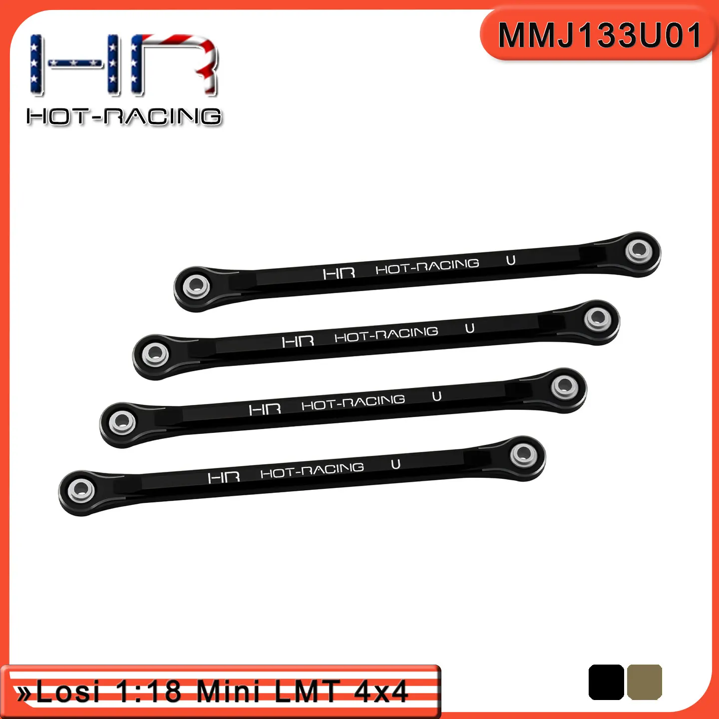 

Hot Racing CNC T6 Upper & Lower Links set (4) - Mini LMT