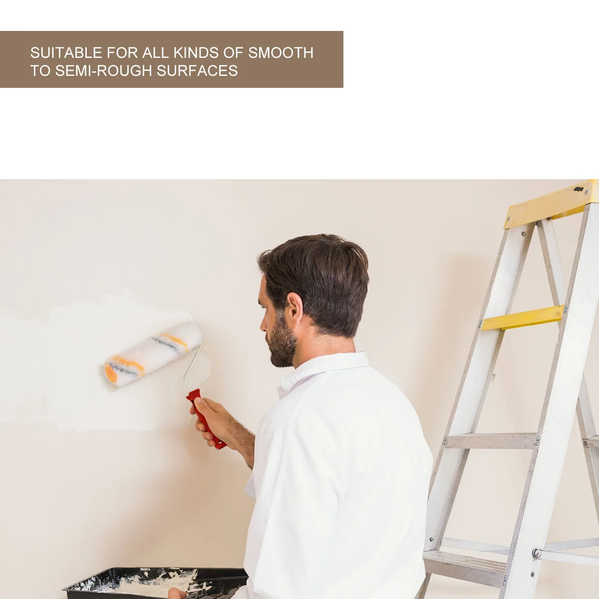 

21pcs Mini Paint Roller Set 22.5Cm Handle Wall Painting Brush Tool For Doors Baseboards Diy Decoration Durable Material Easy Use