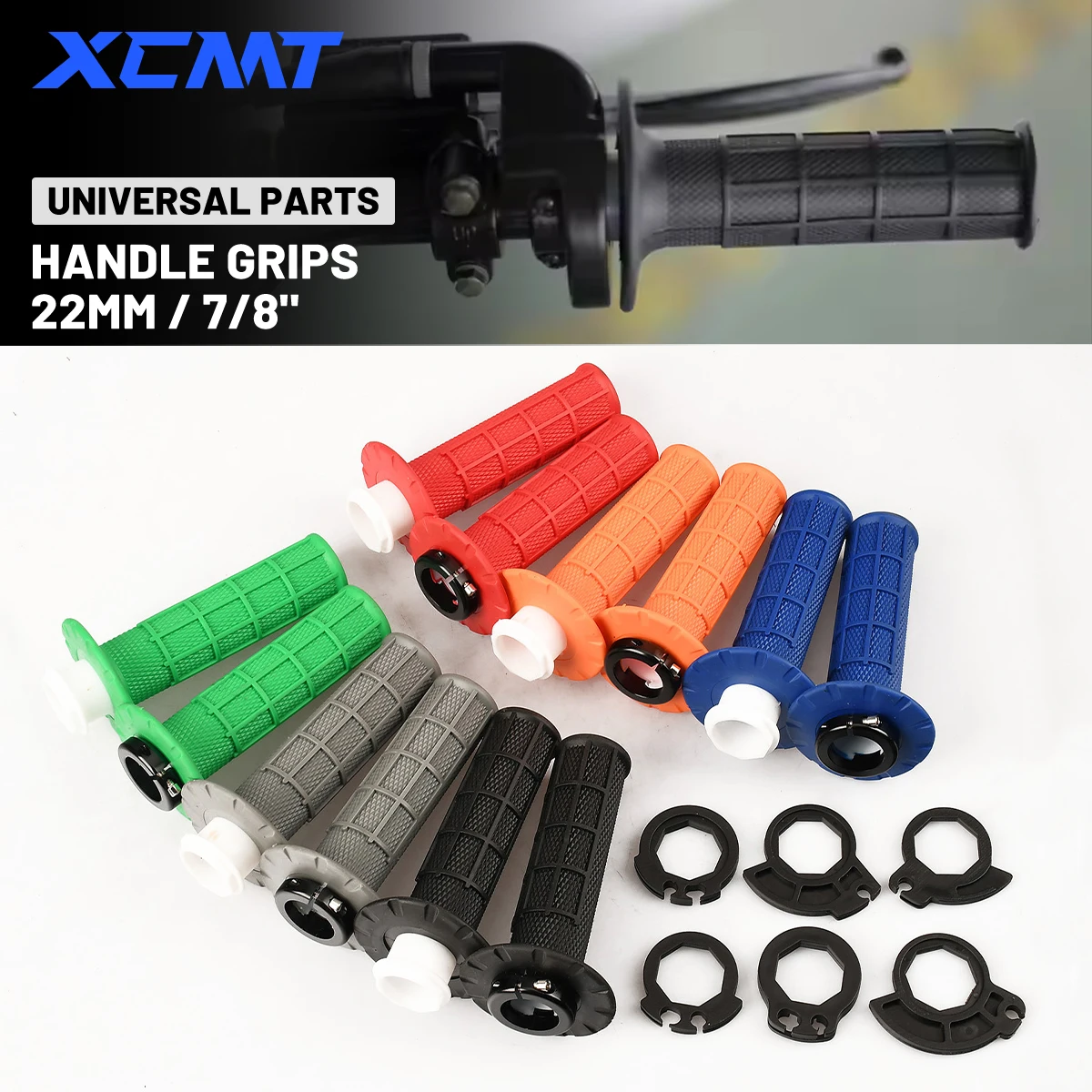 

Motorcycle Grips 7/8" 22mm Hand Grip W/ The Snap-on Cam for Yamaha Honda Kawasaki Suzuki KTM Dirt Bike Motorbike Handlebar