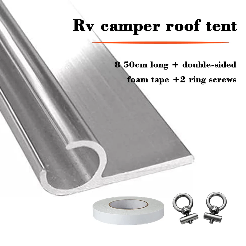 

C Channel 8X0.5m Strip With D/S Tape 400 Cm Campervan Awning Rail Piping Awning Rail Set For Caravan Motorhome Car Accessories