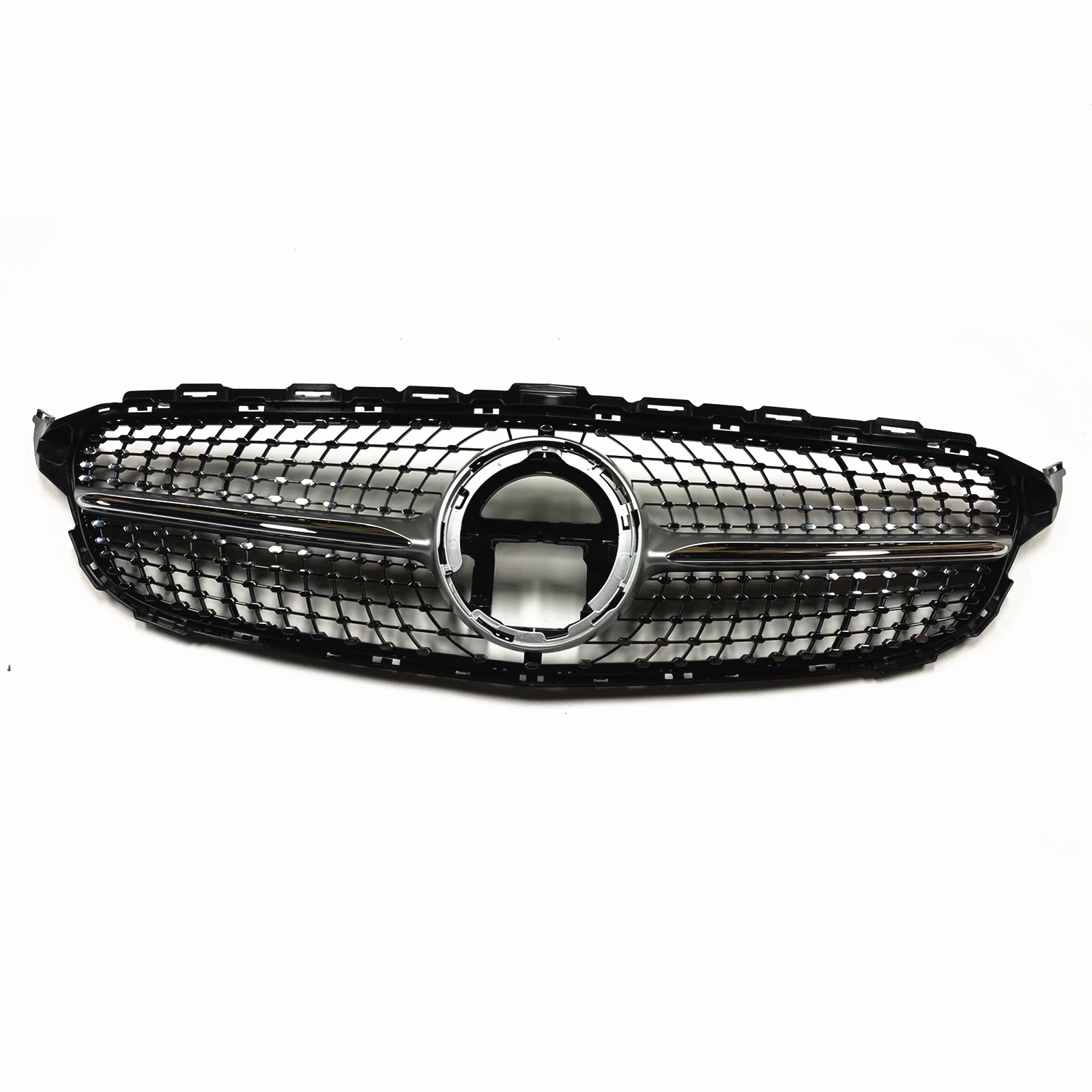 Front Grille Trim Car Upper Bumper Hood Mesh For Mercedes Benz W205 C-CLASS C200 C300 C43 AMG 2019-2021