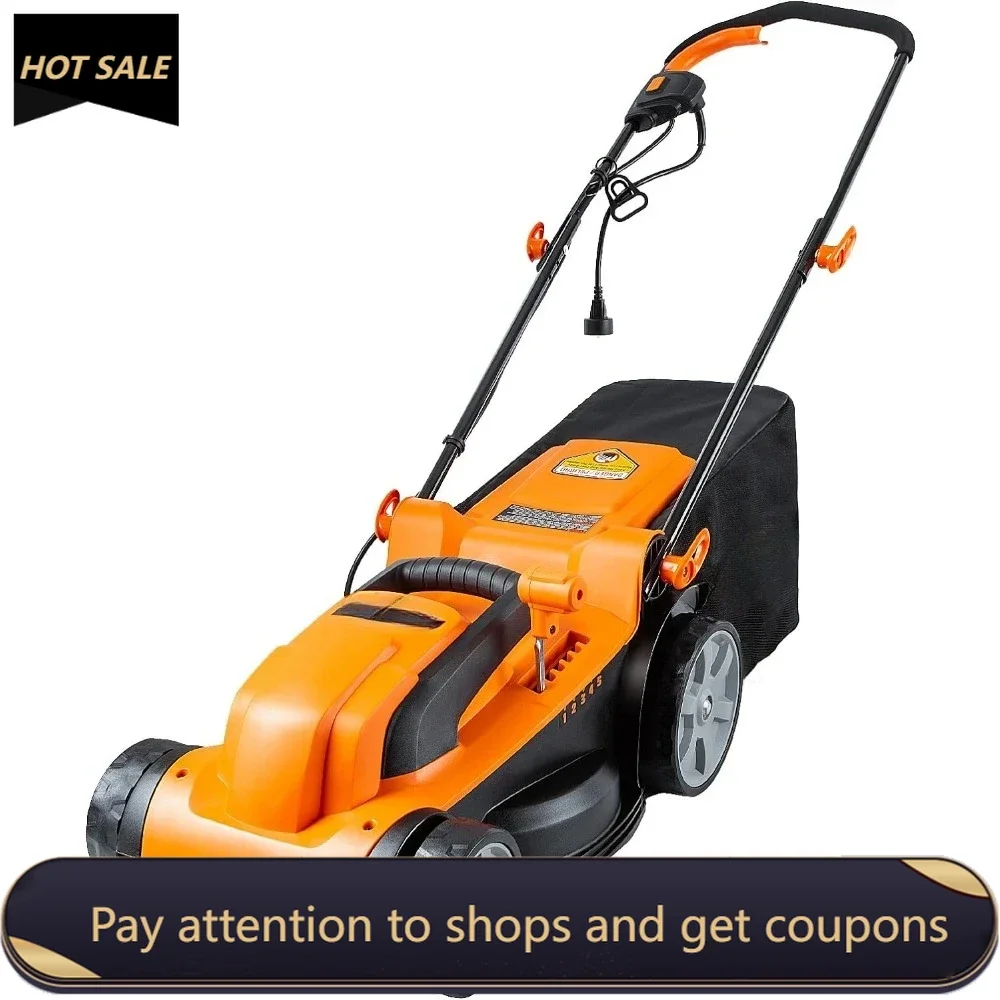 Electric Corded Lawn Mower 15-Inch 11AMP Freight Free Grass Mowing Robot Lawn Mowers Professional Tooling Battery Cutters