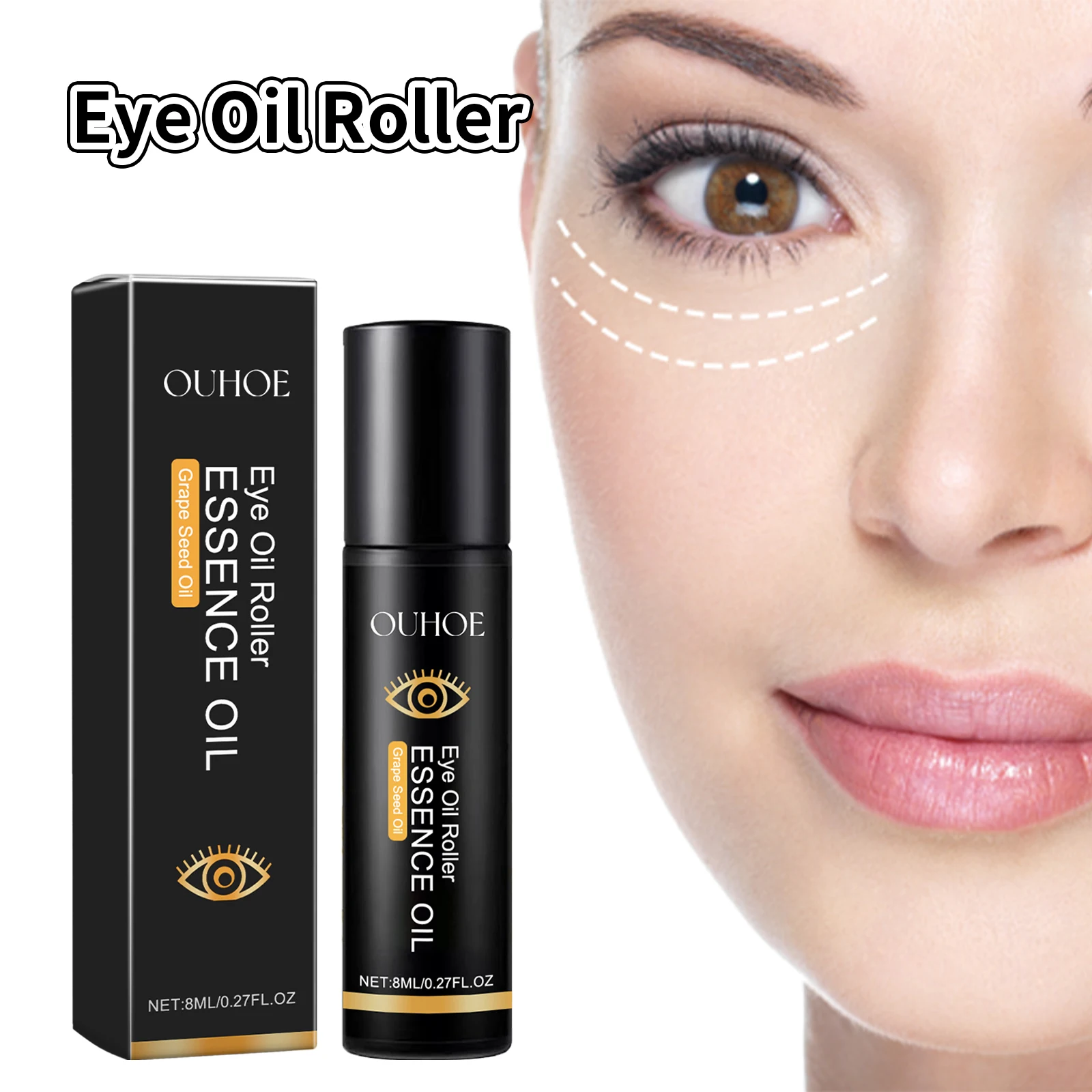 Eye Oil Roller 0.27 oz Moist Skin Around Eyes Improve Skin Elasticity Make Skin Firmer & Younger Moisturizing Eye Essence Oil