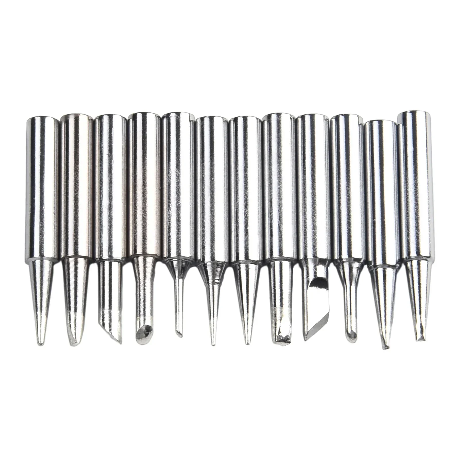 12pcs/Set 900M-T Soldering Iron Tips Lead-Free Copper Welding Heads For 936 937 938 969 8586 852D Soldering Stations Welding