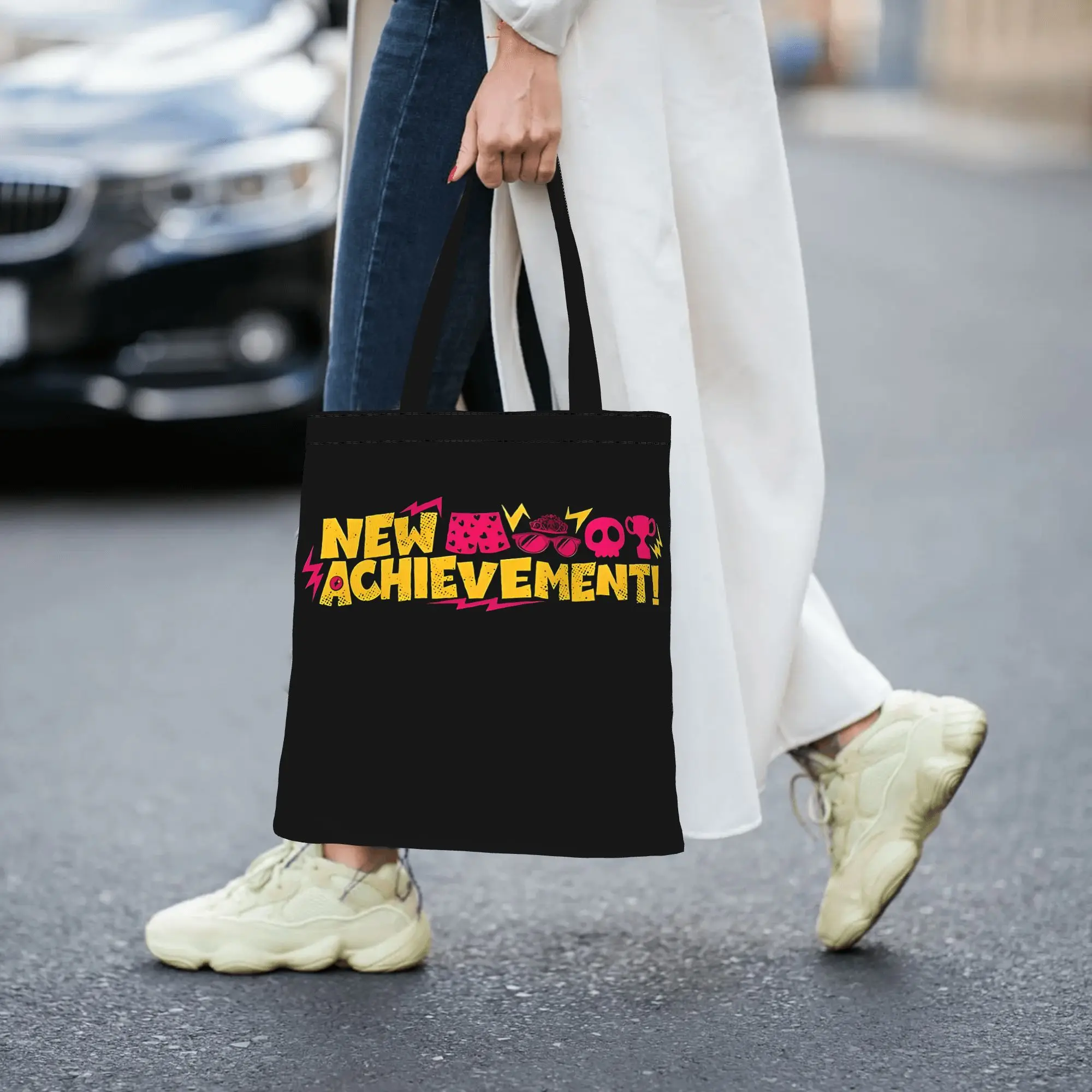 New Achievement Donut And Mongo Dungeon Crawler Carl canvas tote bag,  urban style for daily shopping and casual outings