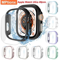 Glass+Matte Watch Cover for Apple Watch Ultra 49mm Screen Protector Hard PC Protective Case Bumper for iwatch Ultra 2 SmartWatch